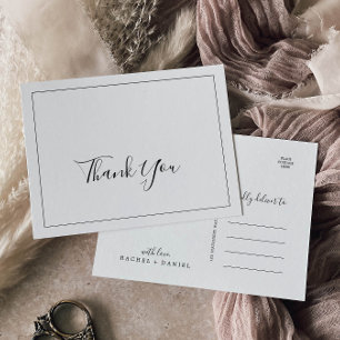 Minimalist Thank You Postcard