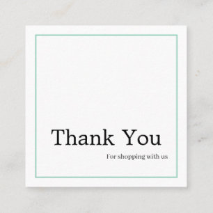 Minimalist Thank You Square Card