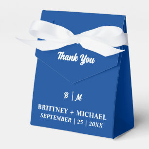 Minimalist Thank You Wedding Dusty Navy Blue Favou Favour Box