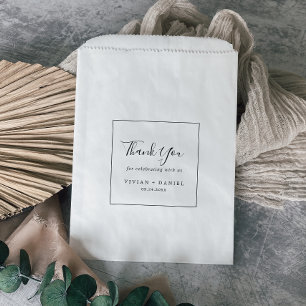 Minimalist Thank You Wedding Favour Bags