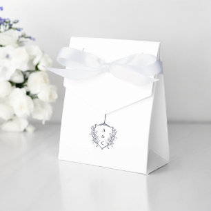 Minimalist Thank You Wedding Navy Blue  text Favou Favour Box