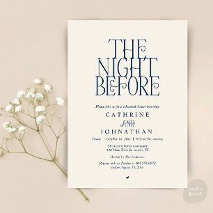 Minimalist "The Night Before" Rehearsal Dinner Invitation