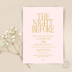 Minimalist "The Night Before" Rehearsal Dinner Invitation