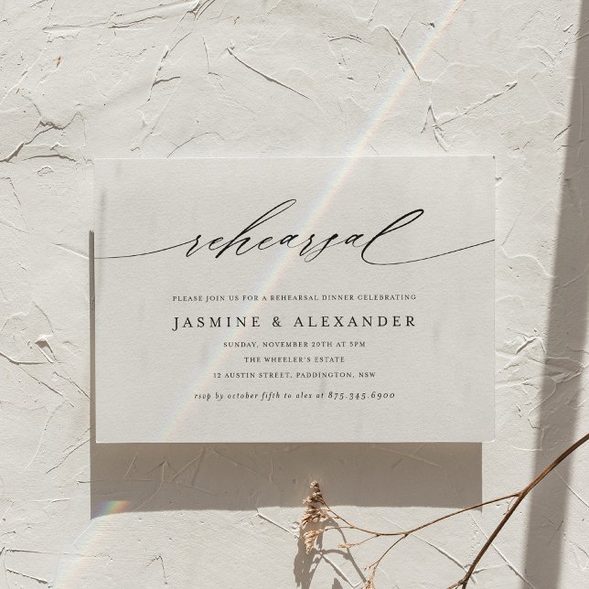 Minimalist The Night Before Rehearsal Dinner Invitation (Creator Uploaded)
