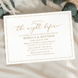 Minimalist The Night Before Rehearsal Dinner Invitation