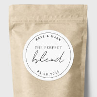 Minimalist The Perfect Blend Wedding Coffee Favour