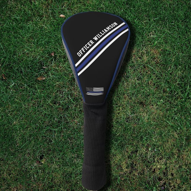 Minimalist Thin Blue Line Police Officer Custom Golf Head Cover (Creator Uploaded)