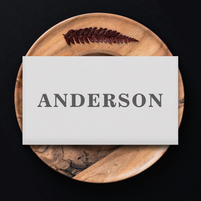 Minimalist Thin Striped Grey Business Card (Minimalist Thin Striped Gray Business Card)