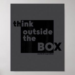 Minimalist Think Outside The Box  Poster