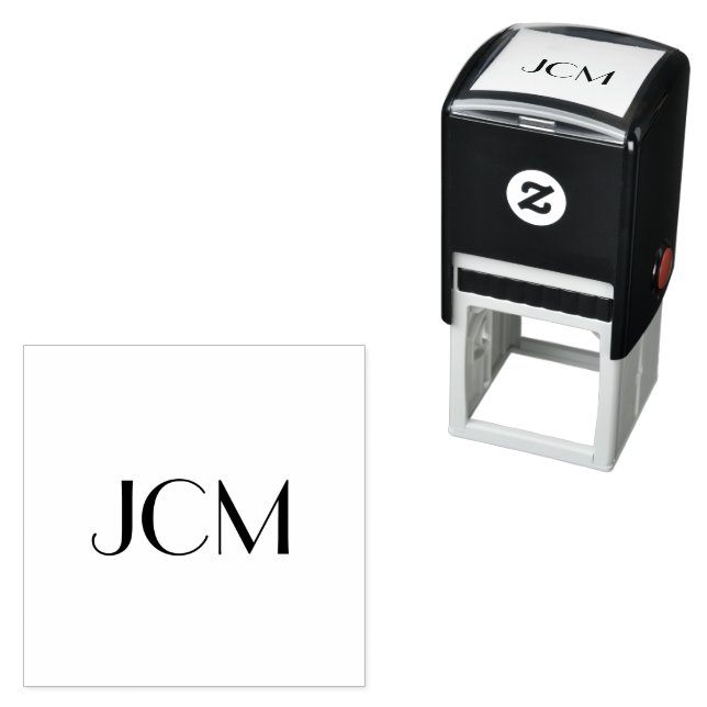 Minimalist Three Letter Monogram Initials Self-inking Stamp (In Situ)