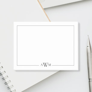 Minimalist Three Letter Monogram Post-it Notes