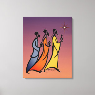 Minimalist Three Wise Men Canvas Print