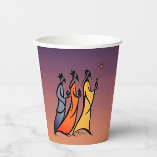 Minimalist Three Wise Men Paper Cups