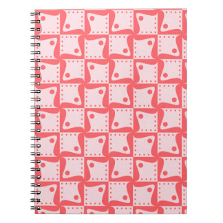 Minimalist tiles in pink notebook