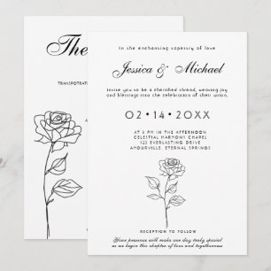Minimalist Timeless Bloom Invitation