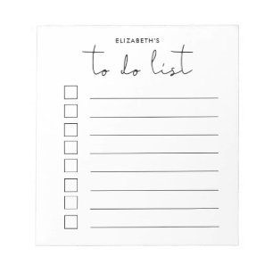 Minimalist To Do list Notepad