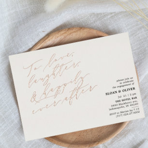 Minimalist To Love Laughter Quote Engagement Party