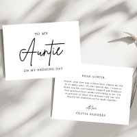 Minimalist To My Auntie On My Wedding Day
