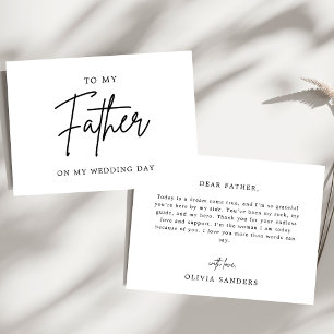 Minimalist To My Dad On My Wedding Day Invitation