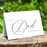 Minimalist To My Dad Wedding Day Card<br><div class="desc">From our Sophisticate Collection,  this minimalist wedding day card let's your dad know how much he means to you.  Inside is left blank so you can write your own personal message.  Sure to be a treasured keepsake for years to come. Available in two sizes.</div>