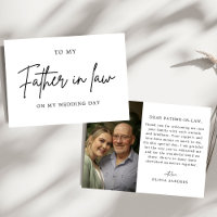 Minimalist To My Father In Law On My Wedding Day