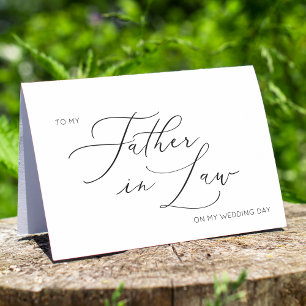 Minimalist To My Father in Law Wedding Day Card