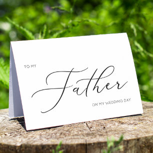 Minimalist To My Father Wedding Day Card