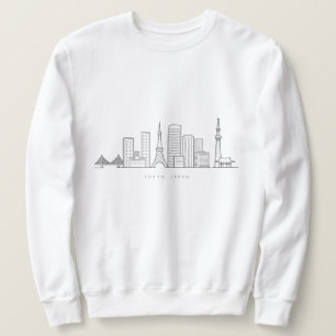 Minimalist Tokyo Skyline Illustration Sweatshirt