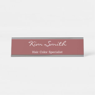 Minimalist Topaz Name Professional Title Desk Name Plate