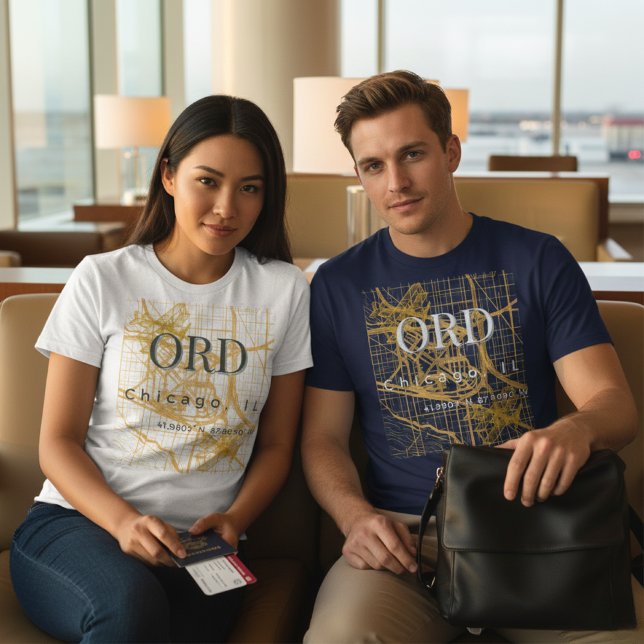 Minimalist Travel City | ORD Chicago Airport Code  T-Shirt (Creator Uploaded)