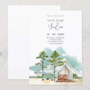 Minimalist travel nature invitation