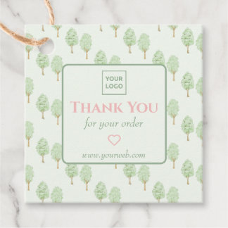 Minimalist Tree Pattern “Thank You for Your Order” Favour Tags