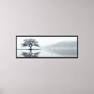 Minimalist Tree Reflection Canvas Print