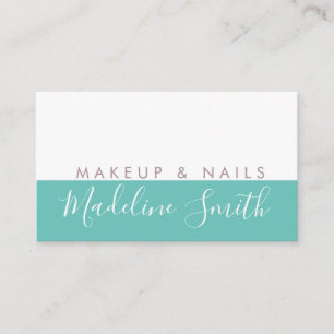   Minimalist Trendy Block Makeup Artist Nail    Business Card