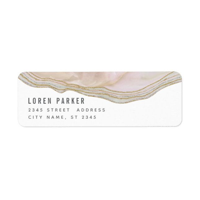 Minimalist trendy blush pink marble agate (Front)