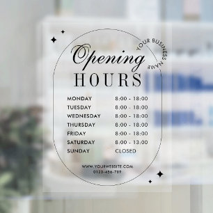 Minimalist Trendy Business Logo Opening Times