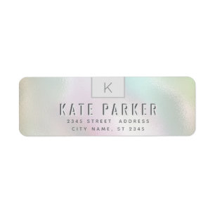 Minimalist trendy holographic monogram