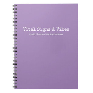 Minimalist Trendy Lavander Purple Nursing Student Notebook