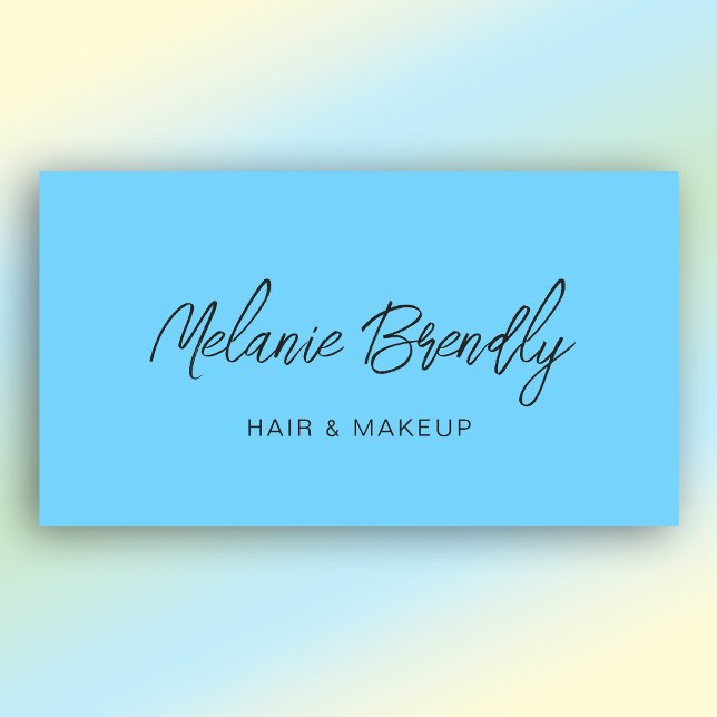 Minimalist Trendy Modern Blue Business Card (Creator Uploaded)