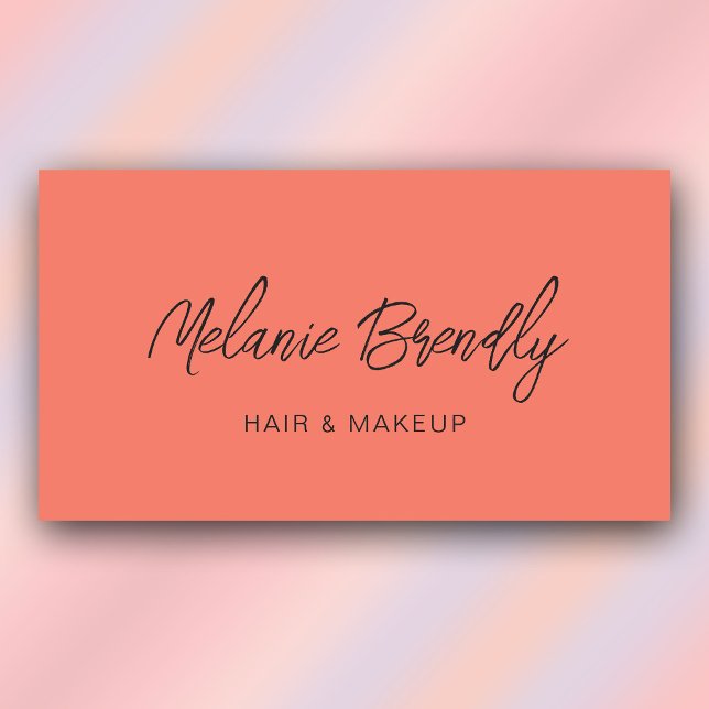 Minimalist Trendy Modern Orange Business Card (Creator Uploaded)