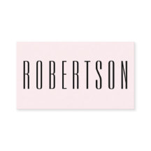 Minimalist trendy pastel pink modern business card