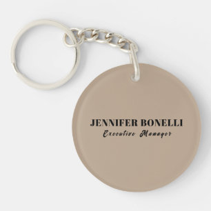 Minimalist trendy personalised customised name key ring