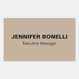 Minimalist trendy personalised customised name rectangular sticker