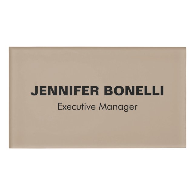 Minimalist trendy personalised customised name tag (Front)