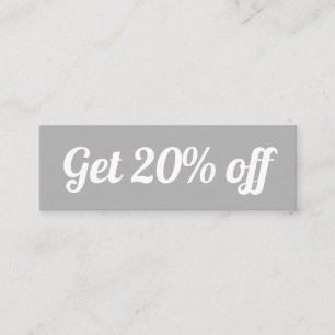 Minimalist trendy simple grey modern discount card