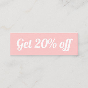 Minimalist trendy simple pastel pink discount card