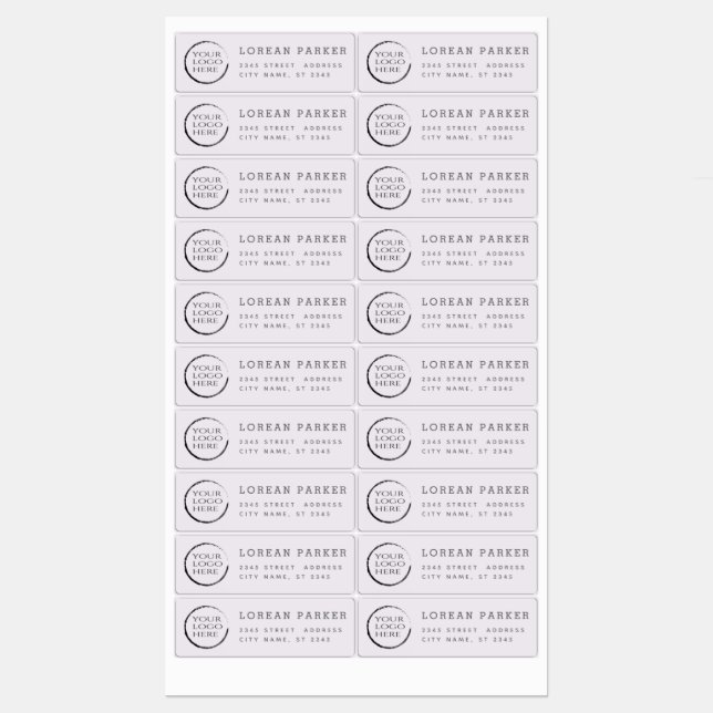 Minimalist trendy simple plain your logo label (Sheet)