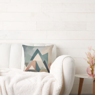 Minimalist Triangles in Muted Tones Throw Pillow