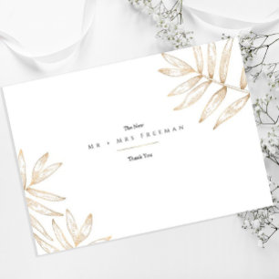 Minimalist Tropical Thank You Card