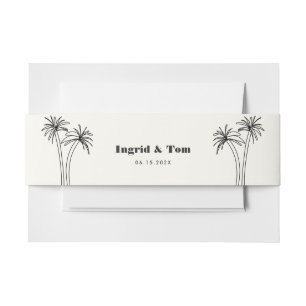 Minimalist Tropics Invitation Belly Band